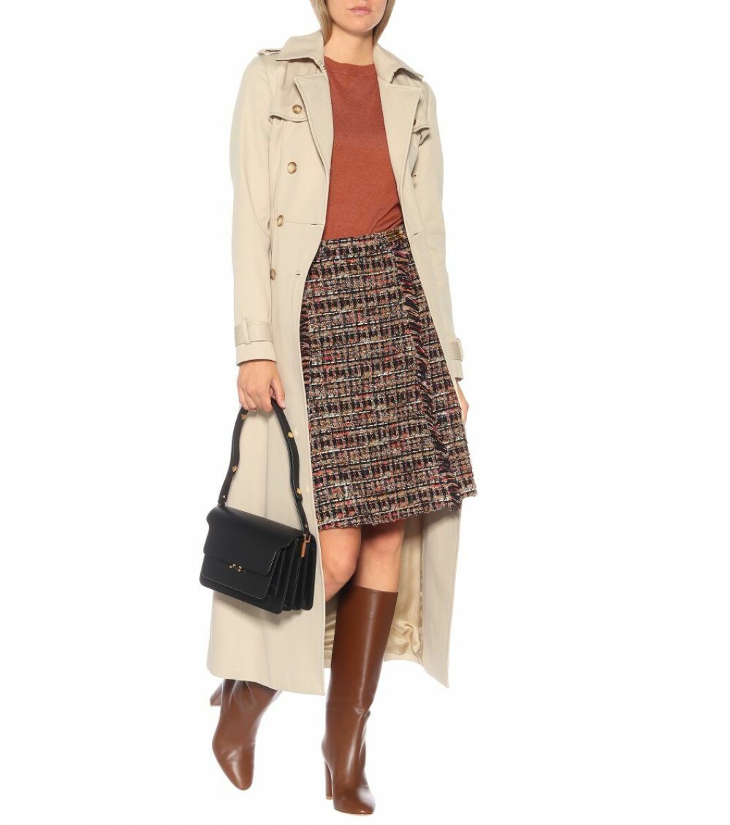 A-linjerad tweedkjol från Etro via Mytheresa.com.