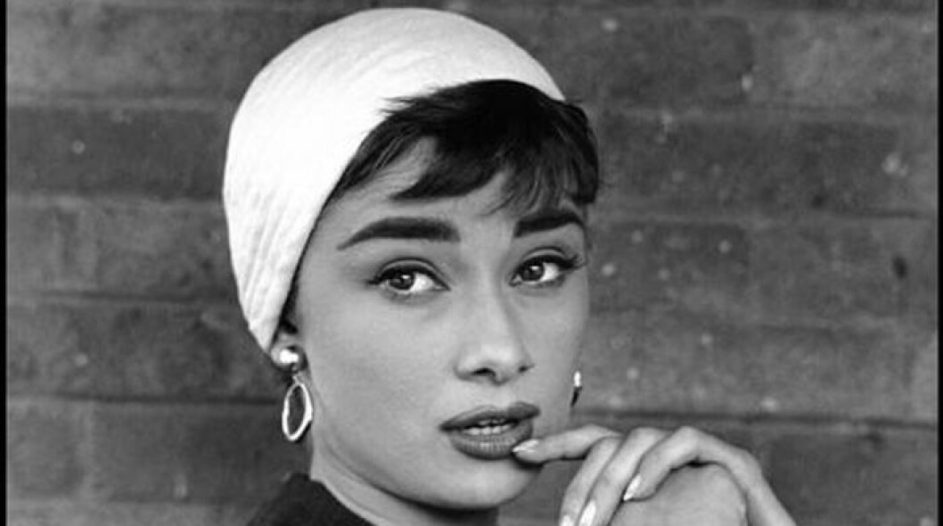 Närbild på Audrey Hepburn 