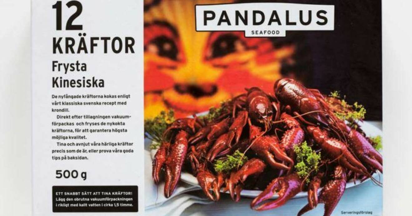 Pandalus frysta kräftor – Kina