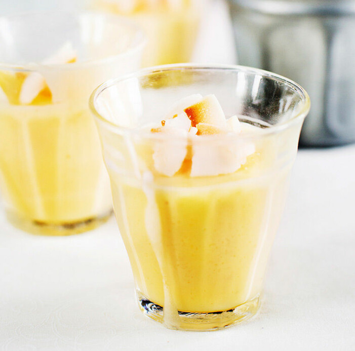 Pannacotta med kokos. Pannacotta med kokos.