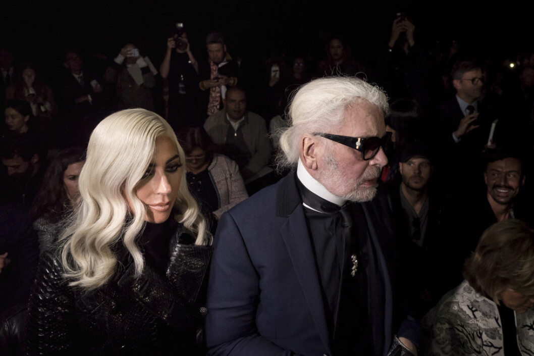 lady gaga karl lagerfeld på celine