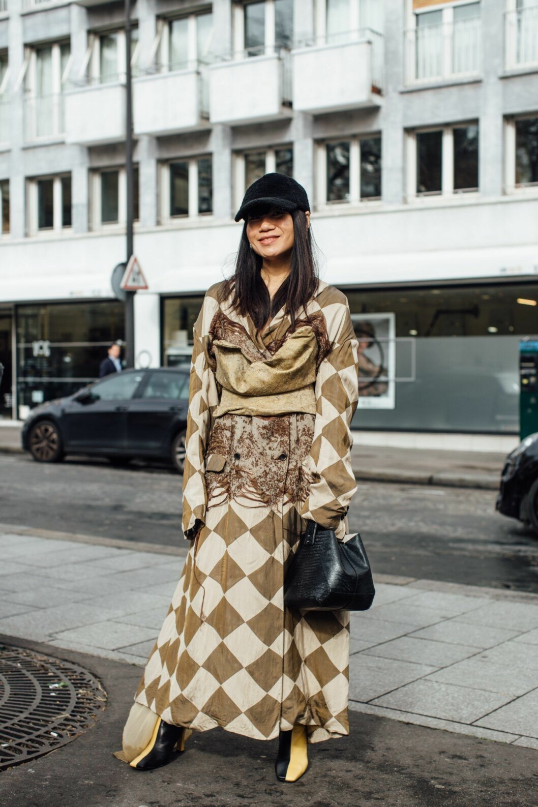 Rutig look Streetstyle Paris Fashion Week AW20.