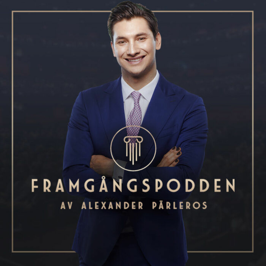 Alexander Pärleros som driver Framgångspodden. Alexander Pärleros driver Framgångspodden.
