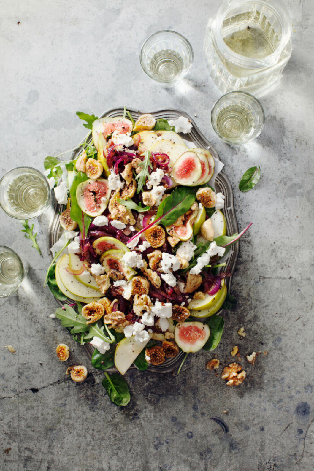 Jills päron- och fikonsallad. Jills päron- och fikonsallad.