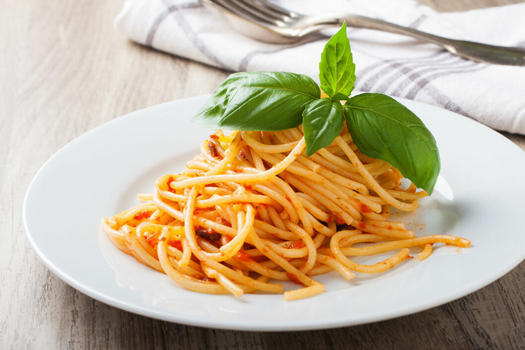 Pasta al Pomodoro. Foto: IBL Pasta al Pomodoro. Foto: IBL