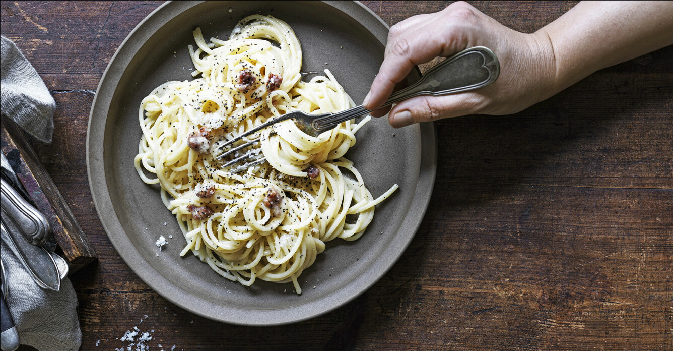 Recept på pasta carbonara med miso
