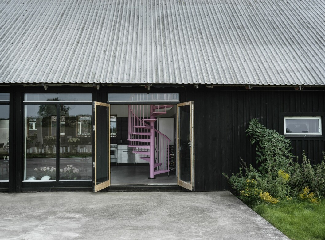 hus med rosa trappa, hemma hos johan lindeberg