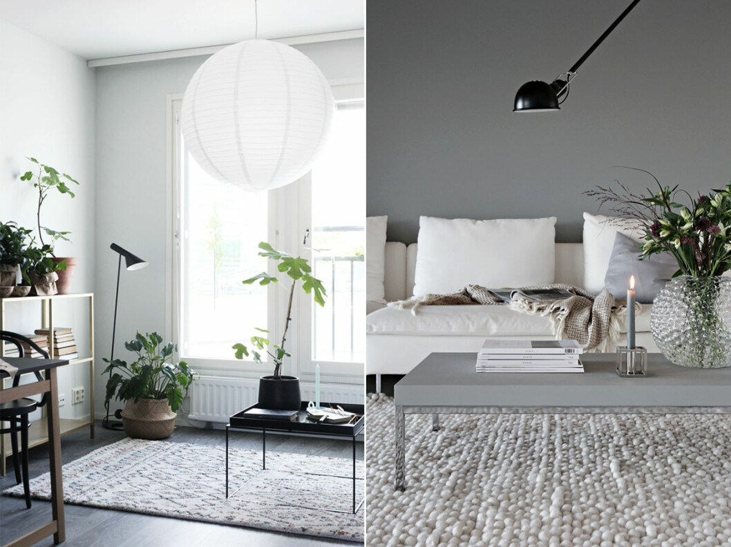 Foto: <a href="http://susannavento.fi/project/yit-koti/" target="_blank" rel="noopener">Susanna Vento</a> / <a href="http://stylizimoblog.com/no/2016/10/03/my-kind-of-detox/" target="_blank" rel="noopener">Nina Holst</a>/Stylizimo, matta: Tisca Vit ryamatta