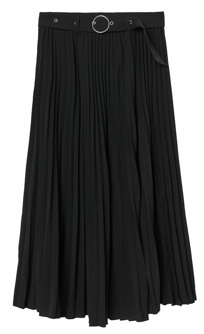 Plisserad kjol i svart från H&M.