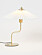 produktbild på vit plisserad lampskärm på bordslampa med guldig stomme från h&amp;m home