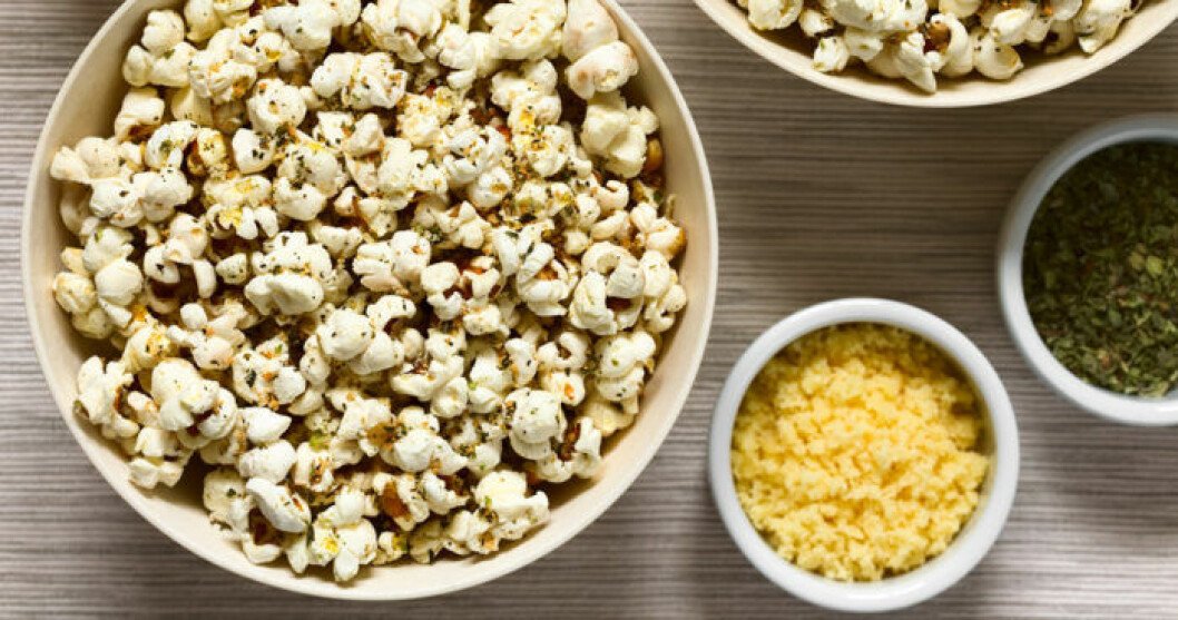 Popcorn med gräslök & västerbottensost. Popcorn med gräslök & västerbottensost.
