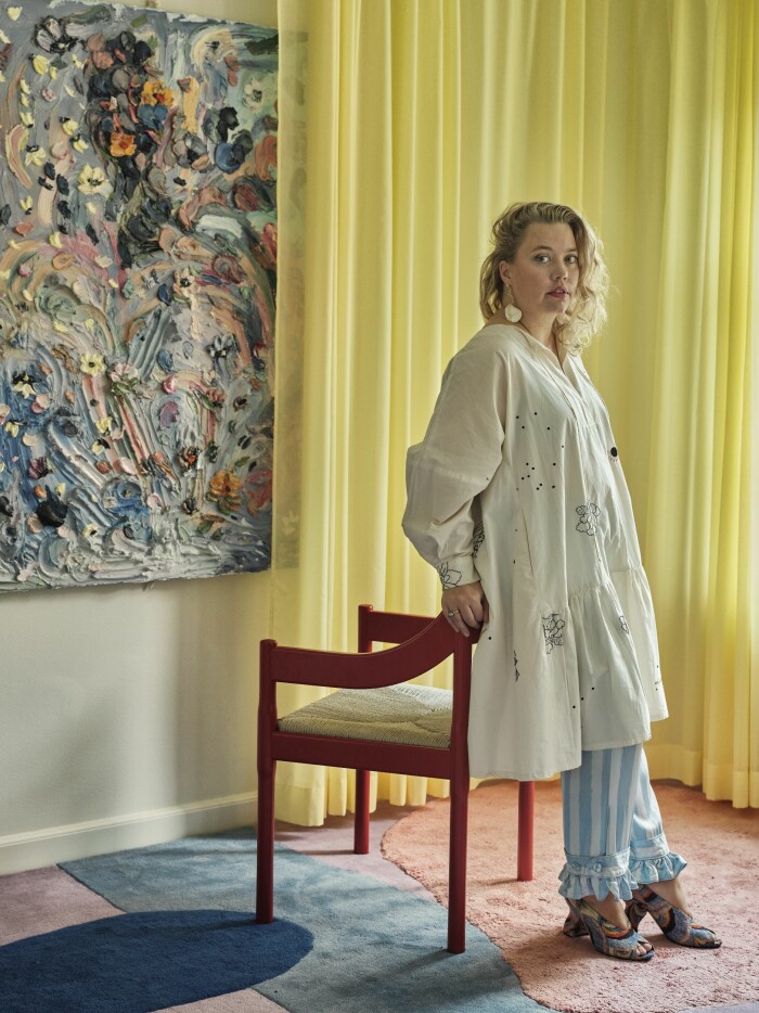 Hemma hos Poppykalas i Köpenhamn bord matta layered Thilde Maria Haukohl Kristensen