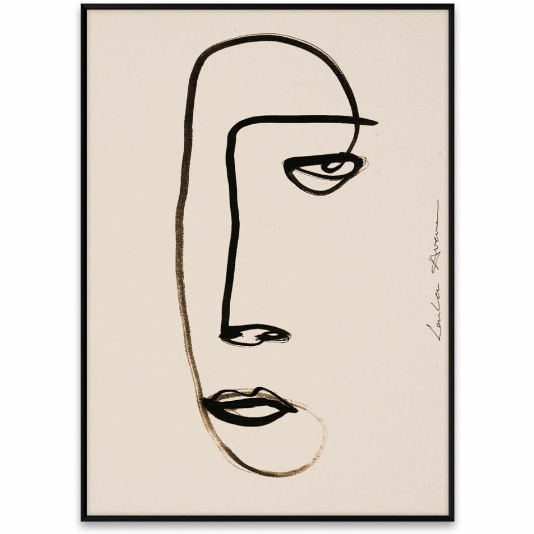 Poster ansikte beige