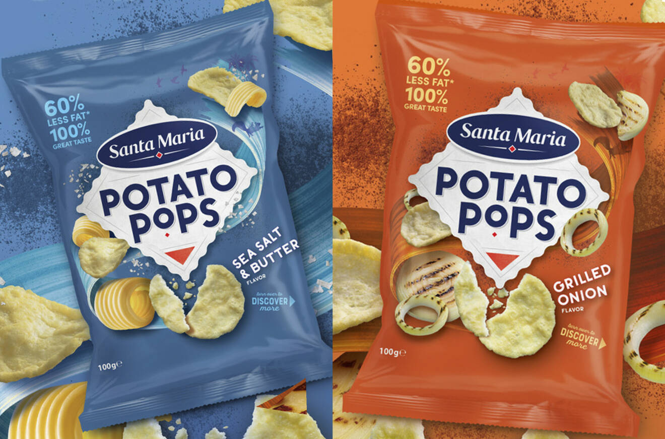 Santa Marias poppade chips kommer i två nya smaker – Sea Salt &amp; Butter och Grilled Onion