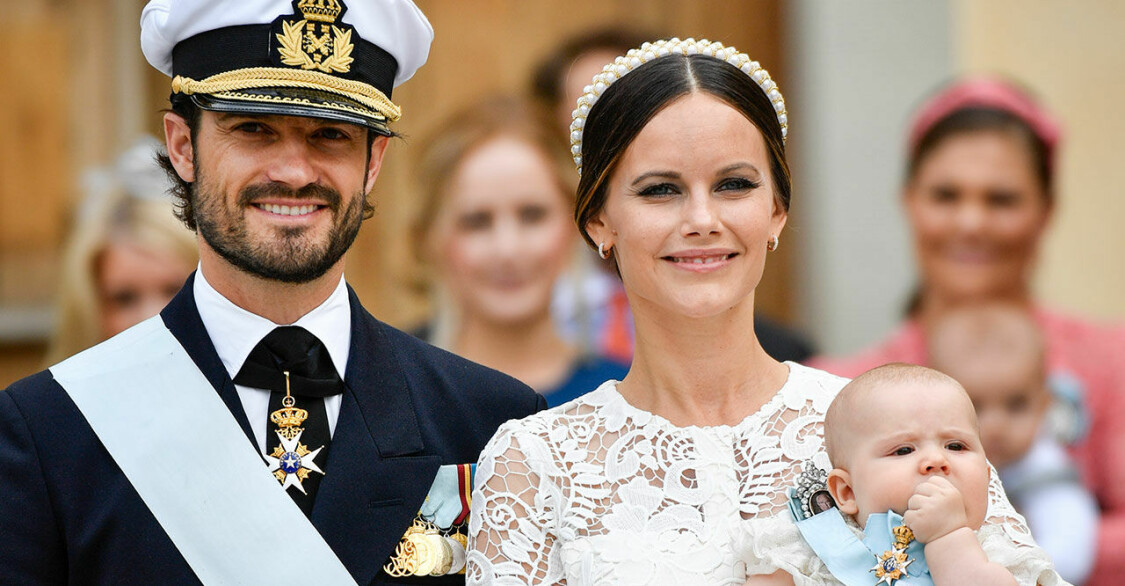 Prins Carl Philip och Prinsessan Sofia med sonen Alexander