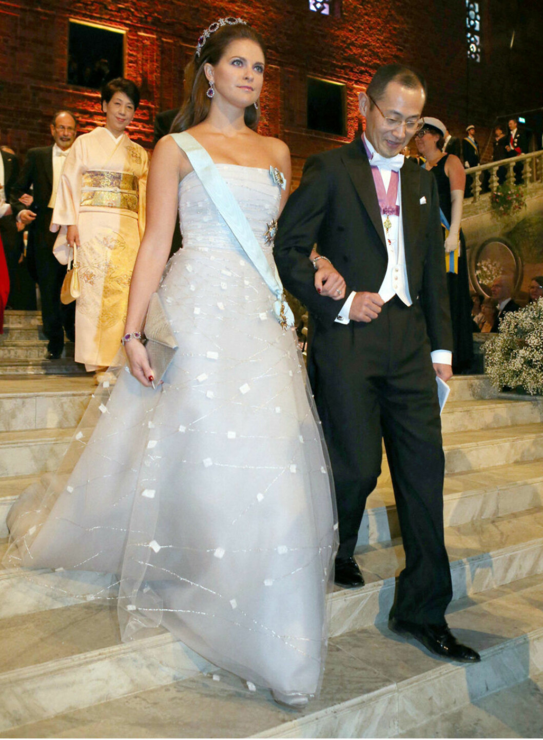 Madeleine på Nobel 2012. I klänning från Angel Sanchez.