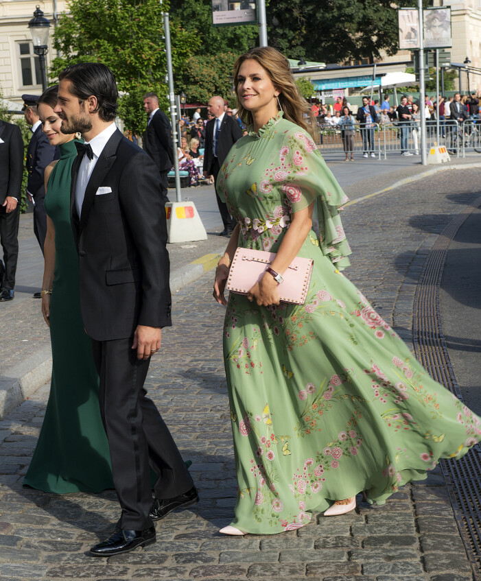Prinsessan Sofia Prins Carl Philip och Prinsessan Madeleine Polar Music Prize. Stockholm 2018-06-14. Foto © Eero Hannukainen EEROBILD AB IBL *** Local Caption *** 07616533 Prinsessan Madeleines sommarstil – grön klänning polarpriset