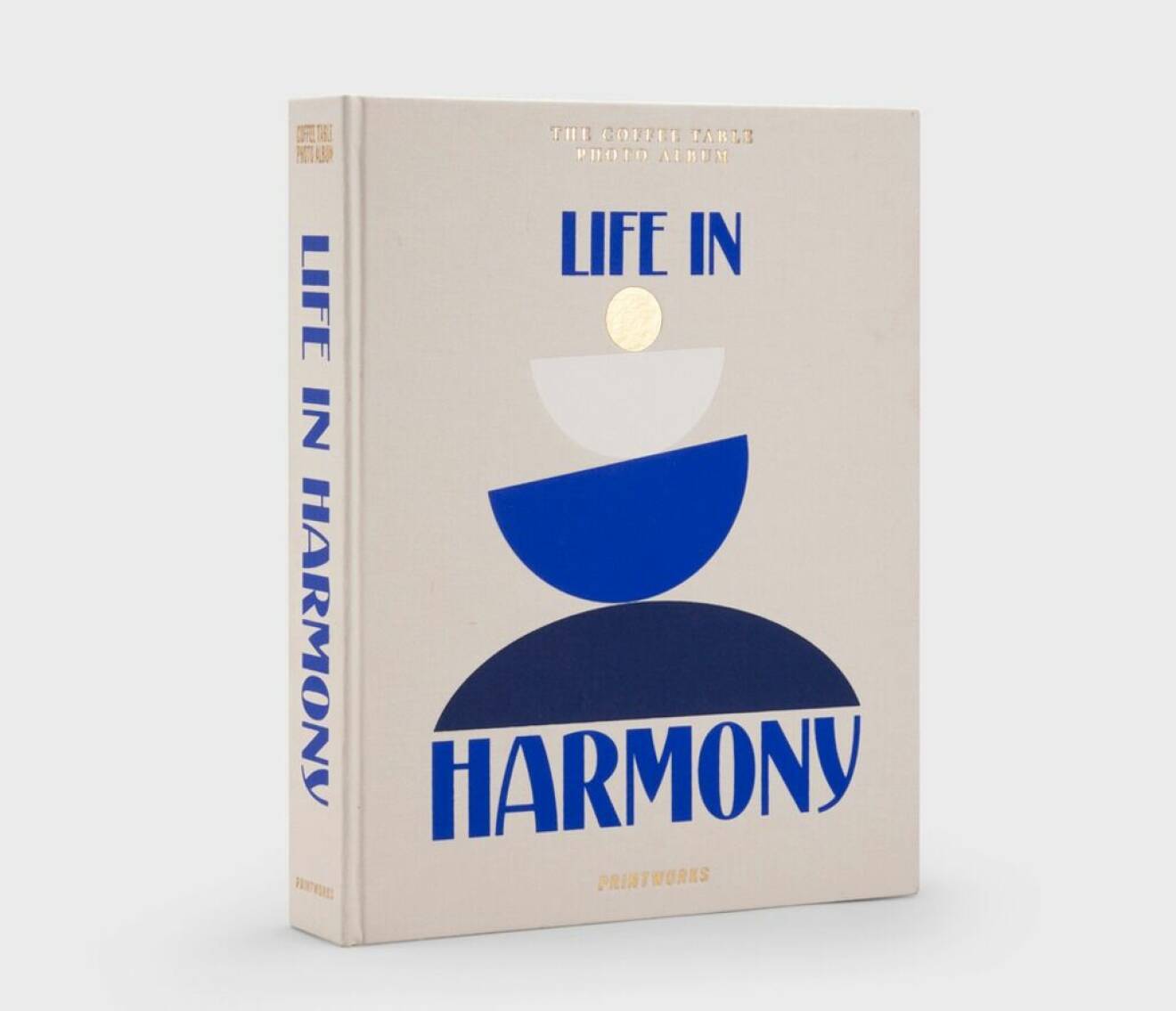 fotoalbum med texten life in harmony från printworks