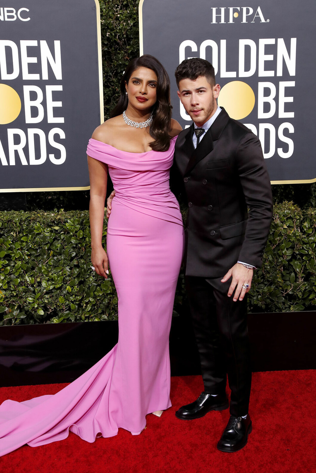 Priyanka Chopra och Nick Jonas. Priyanka Chopra och Nick Jonas på Golden Globes