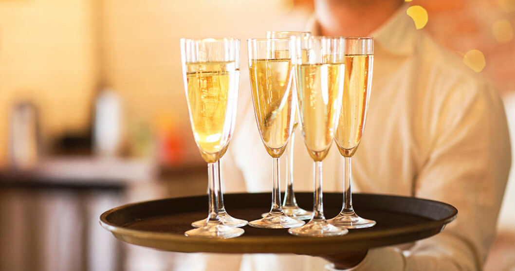 Champagne och choklad.