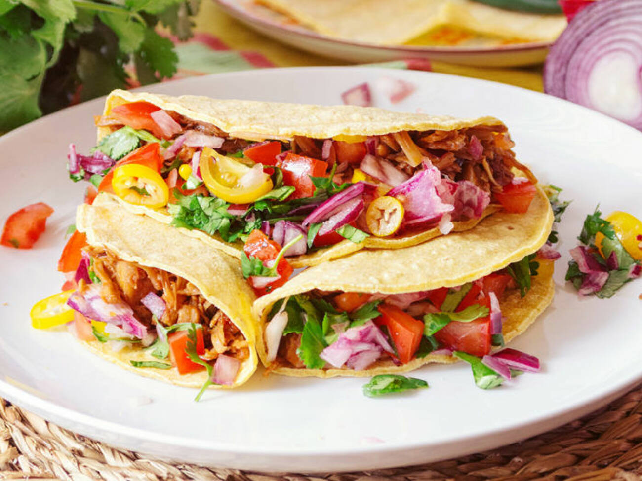 Pulled jackfruit med tacos. Foto: Shutterstock
