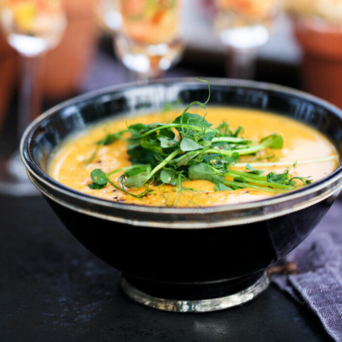 Pumpasoppa med chili och lime. Recept på pumpasoppa med chili och lime