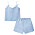blå pyjamas med shorts och linne för dam 2021