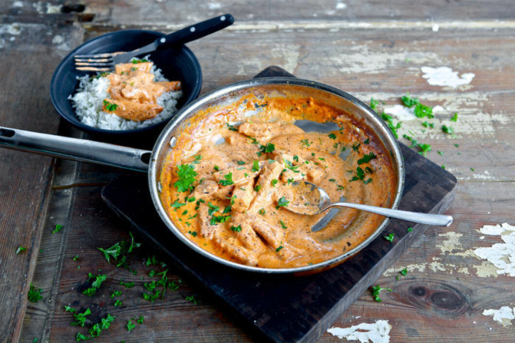 Quorn Stroganoff med ris. Quorn Stroganoff med ris.