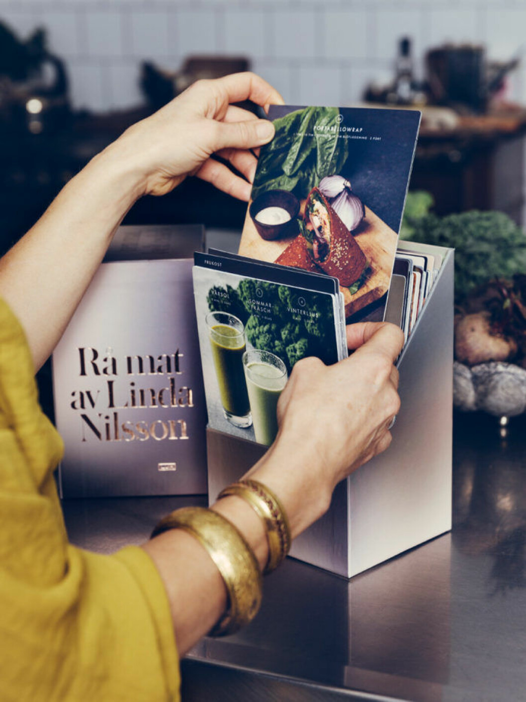 Receptkort från boken "Rå mat" av Linda Nilsson.