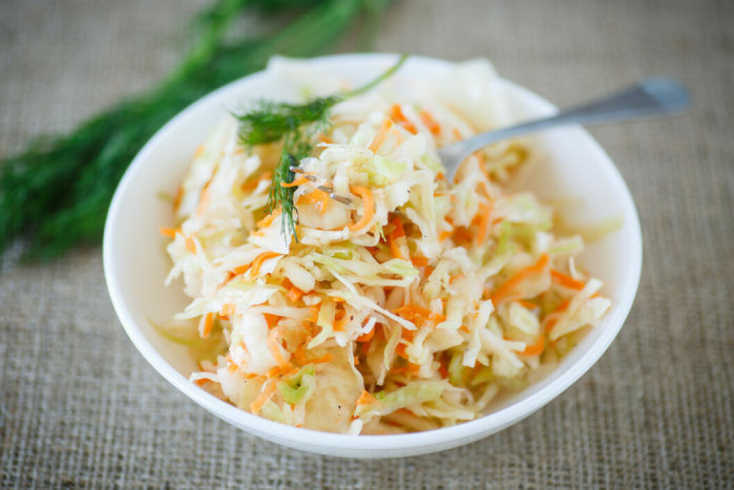 God och nyttig råkostsallad. God och nyttig råkostsallad.