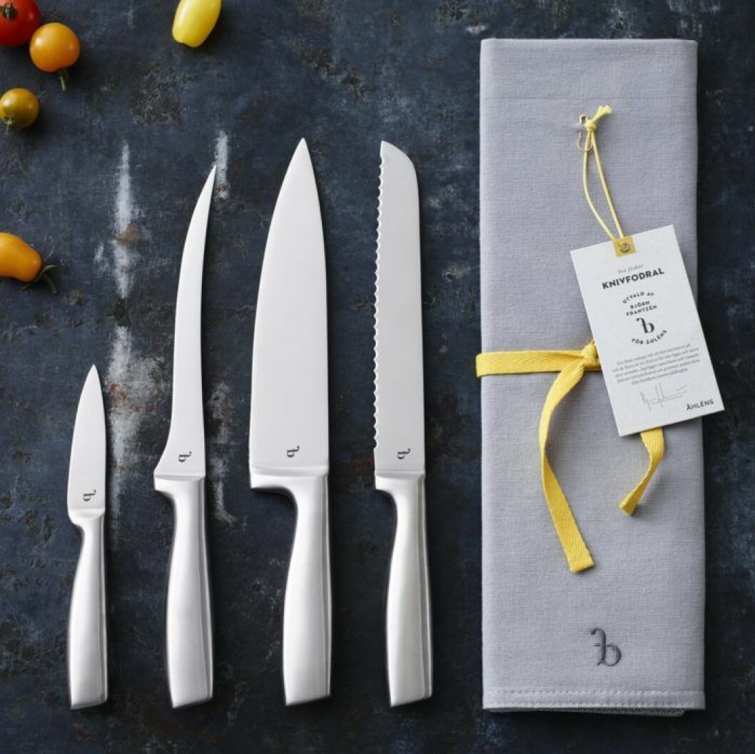 Knivar i olika storlek, 149 kr–299 kr/st. Knivfodral i ekologisk bomull, 99 kr. RBLS_37891_low