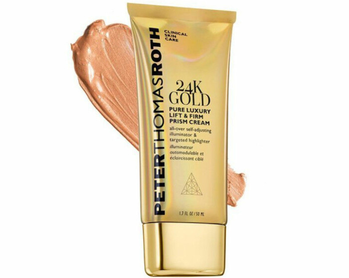 Peter Thomas Roths klassiker 24k gold pure luxury lift & firm prism cream är årets bästa highlighter. Klicka på bilden och kom direkt till highlightern. recension peter thomas roth pure luxury lift /& firm prism cream highlighter illuminatior
