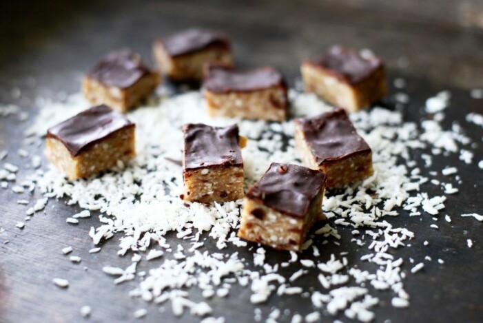 Recept på kokosbars med choklad