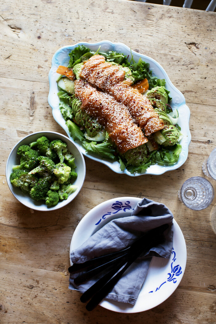 Recept på laxsallad med asiatiska influenser