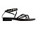 Dessa platta sandaler i svart med tunna remband och justerbart spänne från arket.