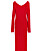röd ribbstickad klänning dam från hm