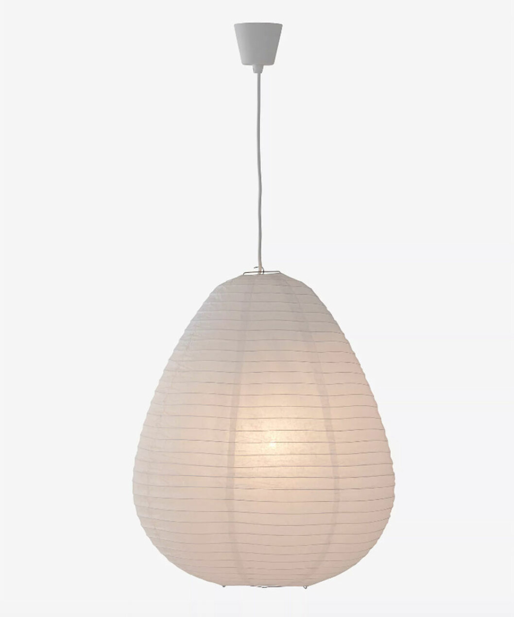 droppformad rispapperslampa
