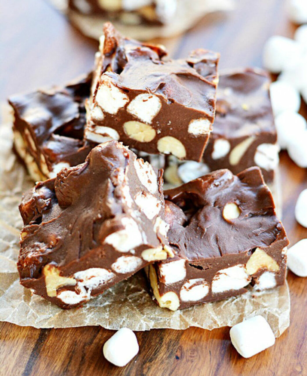 Lyxig Rocky Road. Via: <a href="http://apumpkinandaprincess.com/2014/07/rocky-road-fudge.html" target="_blank" rel="noopener">apumpkinandaprincess</a> Lyxig Rocky Road.