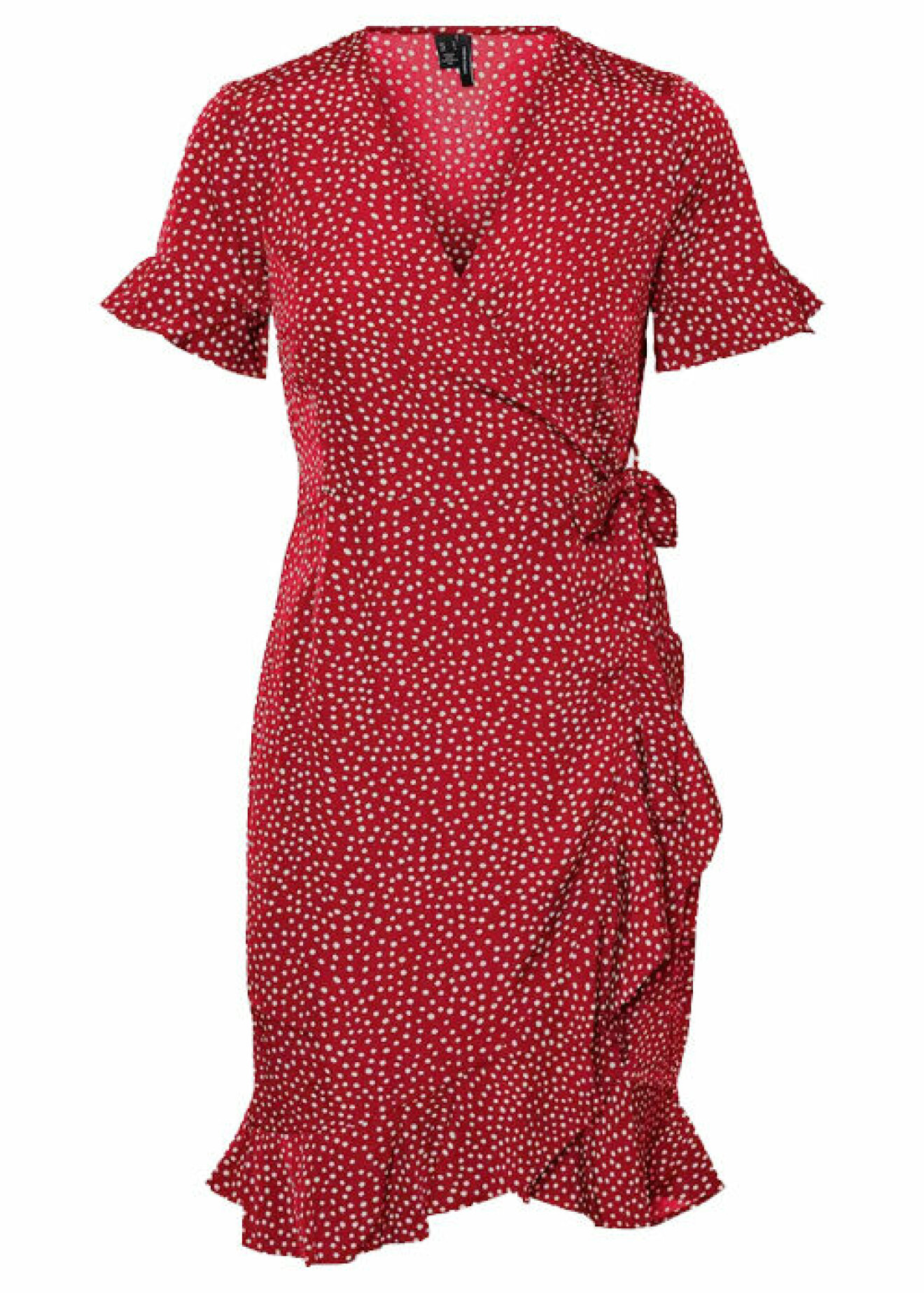 röd prickig klänning