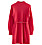 röd stickad klänning i kashmir med bälte i midjan