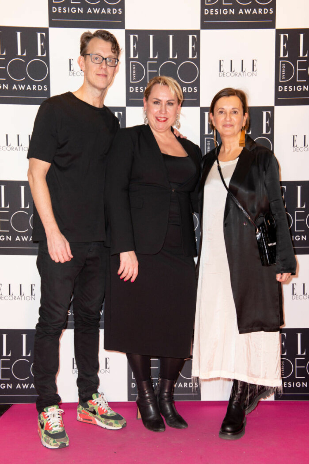 Michael Elmenback, Camilla Henriksson och Evelina Kravaev-Söderberg på ELLE Deco Design Awards