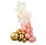 rosa, vit och guldig ballongbåge till möhippa och fest