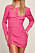 rosa klänning med cutouts och långa ärmar från Na-kd