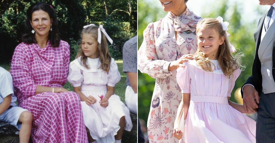 Victoria och Estelle i samma klänning