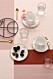 Pink table cloth. H&M Home.