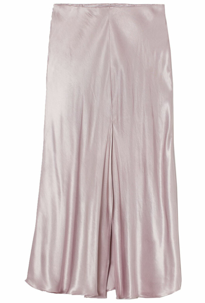 rosa satinkjol från H&M