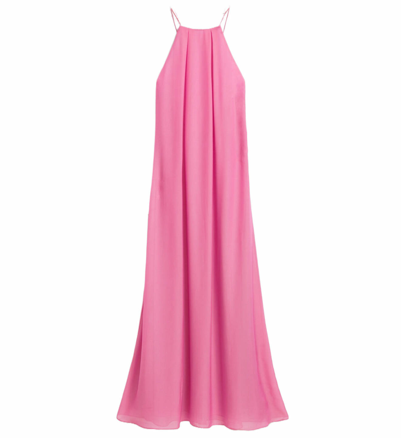 rosa klänning med halterneck