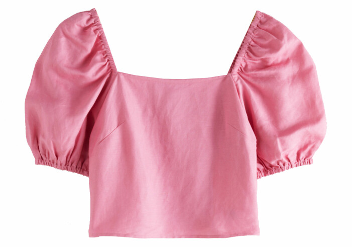 rosa croppad blus
