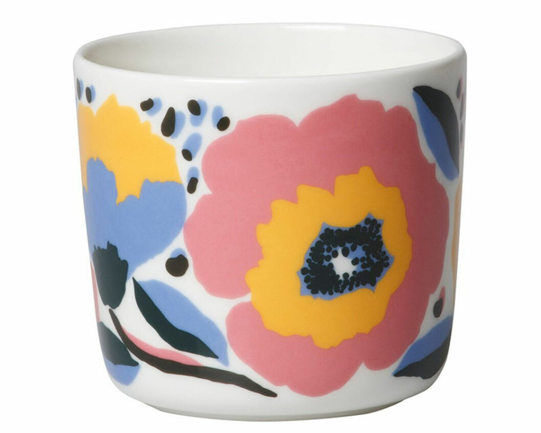 Kaffemugg från Marimekko med mönstret Rosarium