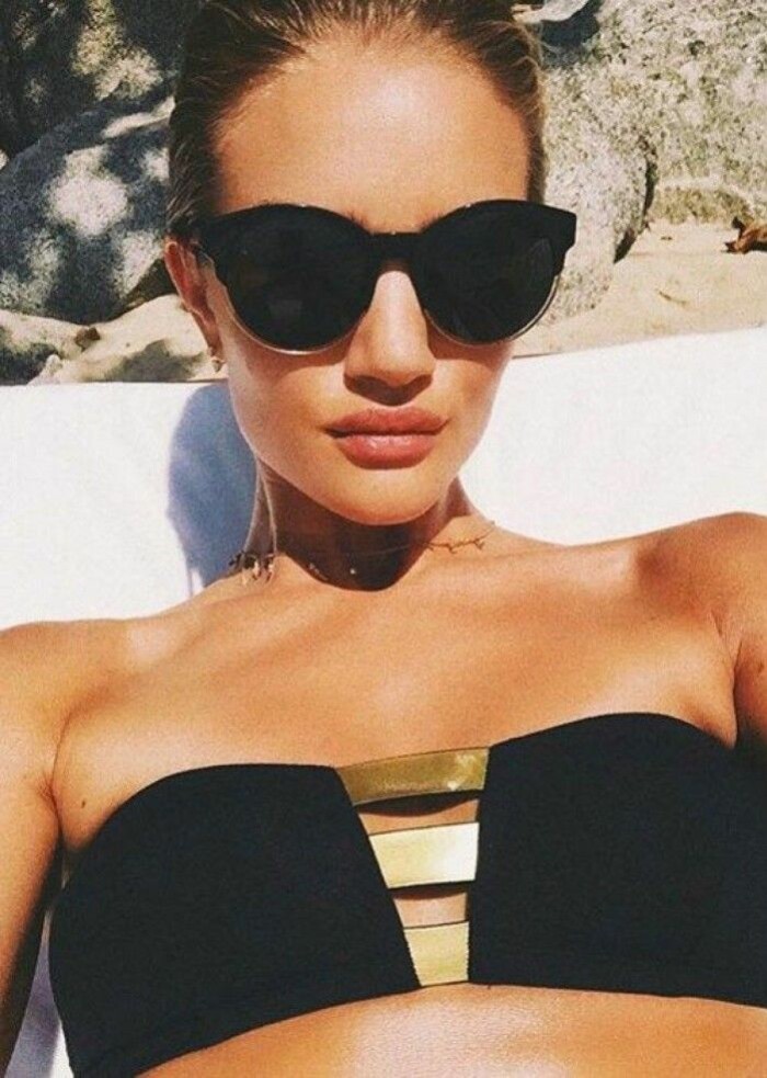 Rosie Huntington Whiteley i perfekt brun utan sol rosie huntington whiteley med brun utan sol
